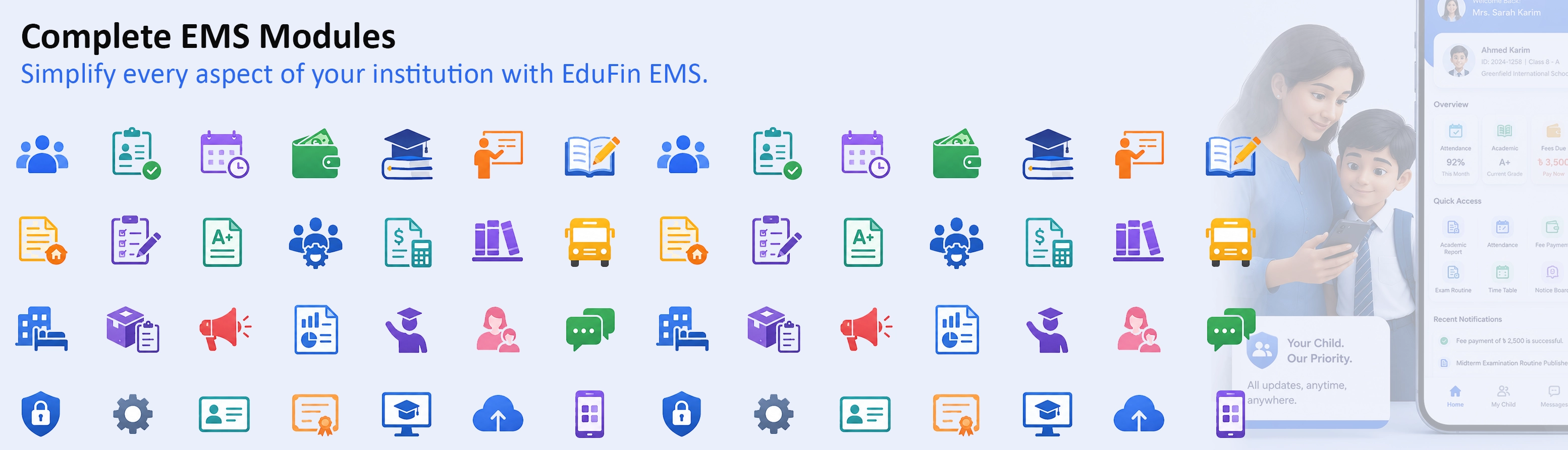 EduFin Education Management System Modules